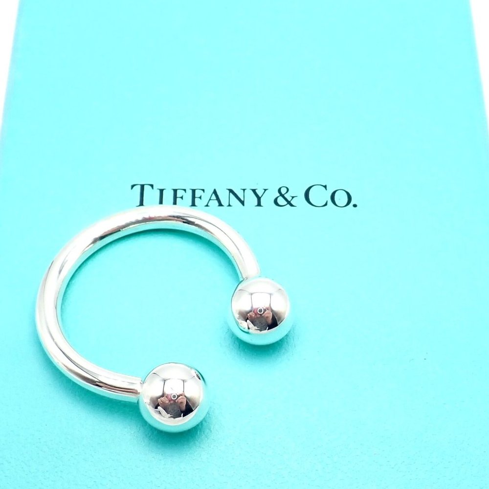 Vintage Tiffany & Co. Silver Classic Ball Keychain Keyring - Picture 10 of 16